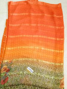 Georgette Satin Patta Saree