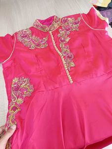 Pink Embellished Indian Dress