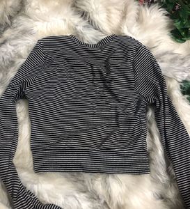 Striped Wrap Top