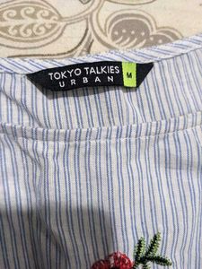 Tokyo Talkies Floral Striped Midi DRESS