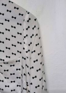 H &amp;M Bow Print Shirt