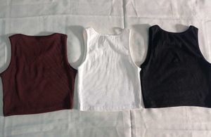 Crop Tank Tops - 3 Pack