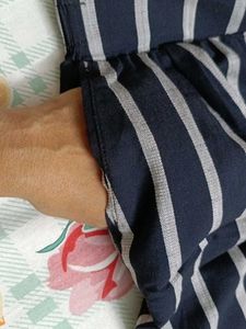 Striped B &amp;W Trousers Pantaloons