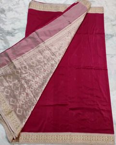 Maroon Colour Banarasi Silk Saree
