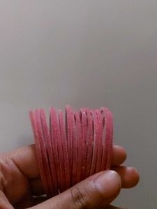 Pink Glossy Bangle Set
