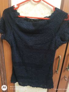Fancy Black Net Top