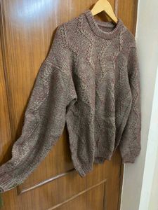 Unisex Brown Knit Sweater