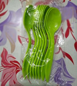 8 Plastic Unbreakable Daily Used Spoon...🥄🥄🥣