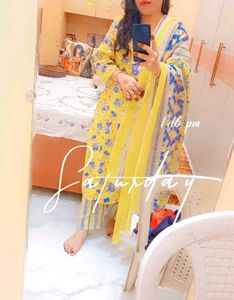 Cotton Floral Print 3pc.Suit