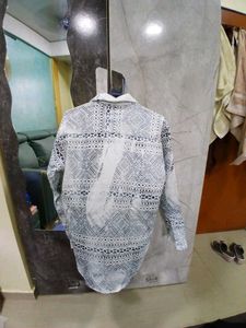 Patterned Button-Down Shirt