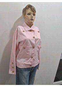 Pink Button-Down Jacket