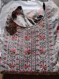 Floral Print Embroidered umbrella Kurta Set