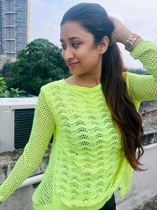 Neon Green Knit Sweater