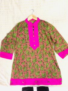 Floral Print Short Top tunic Kurta