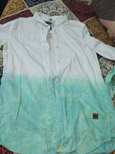 Dip-Dyed Button-Down Shirt