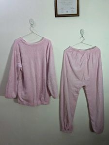 Pink Fluffy Pajama Set