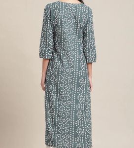 Elegant Grey Printed Kurta