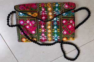 Multicolored Rajasthani Bandhani Sling Bag