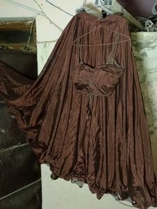 Brown silk  Lehenga Choli Set