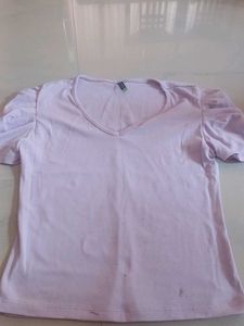 Cute Lilac Puff Sleeve Top