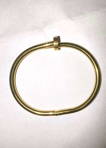 Anti Tarnish Gold Nail Bangle Bracelet