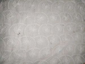 White Chickenkari Short Kurti