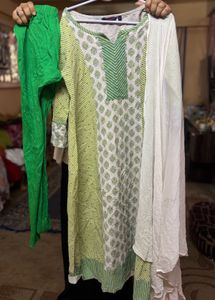 Srishti Brand Green Printed Kurta Set
