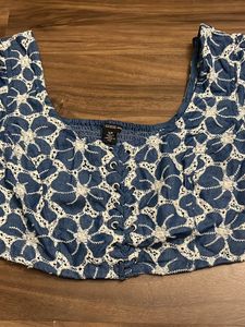 Guess Crop Top Fancy Full Sleeve Brand