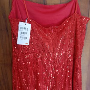 Red Sequin Dress