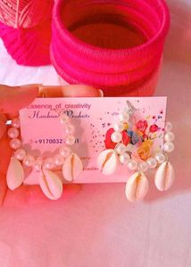 New Handmade Cowri Earrings