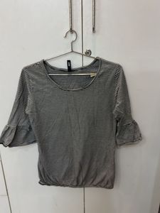 Striped Bell Sleeve Top