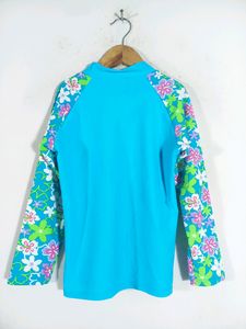 Blue Printed Dress (Girls)