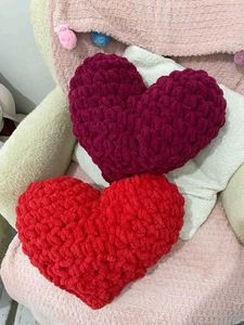 Crochet Heart Pillow