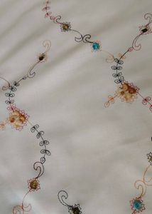 A Embroidery Design White Vintage Dress