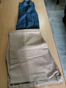 Cantabil Striped Cotton Shirt And Pant