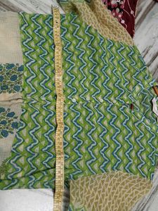 Green Printed Kurta