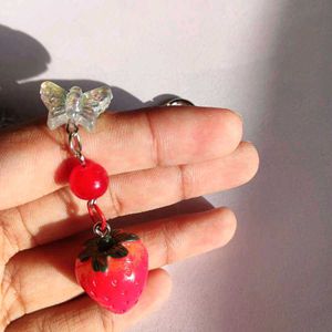 Cute Strawberry Keychain