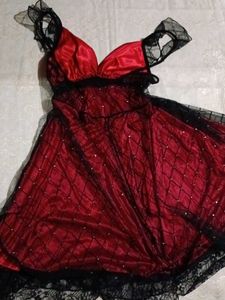 Red &amp; Black Party Dress