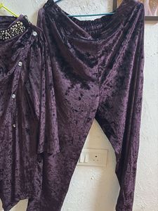 Plum Velvet Co-ord Set