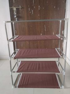 4-Tier Storage Rack Carbon Steel Collapsible