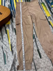 Zara Cargo Pants In Satin Finish