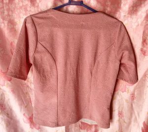 Pink Button-Down Top