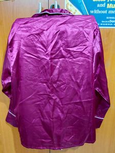 Silky Plum Pajama Top