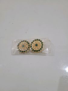 Green Beads Pearl Necklace Set with Earring