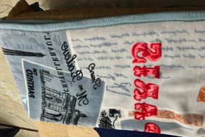 Paris-Themed Soft Throw Blanket single bed