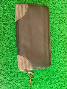 Vintage Striped Brown Wallet
