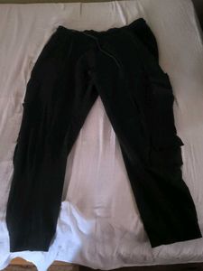Black Cargo Sweatpants