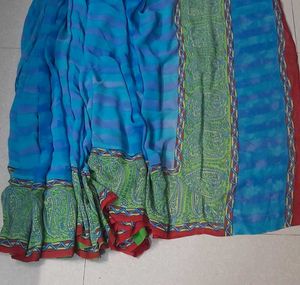 Blue &amp; Green Saree