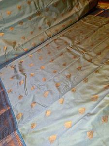 Banarasi Light Grey Colour Saree
