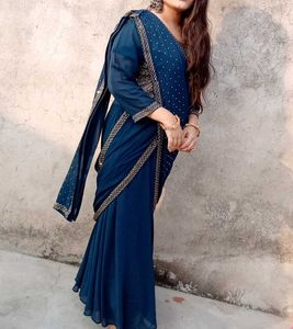 Elegant Blue Saree